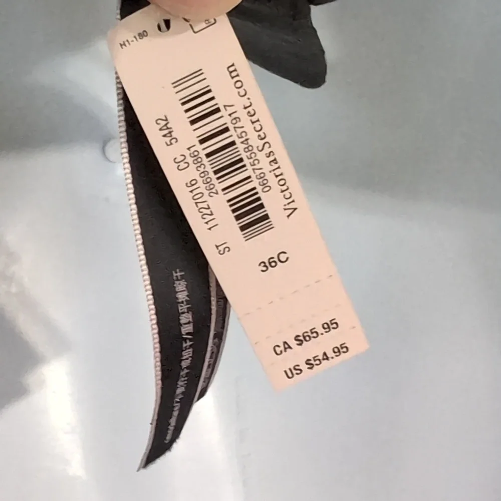 Victoria's Secret Black Very Sexy Demi Push-Up Bra Size 36C New with Tags